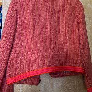 J. Crew Vibrant Pink Tweed Blazer